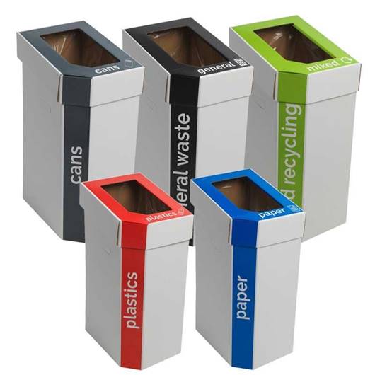 Picture of Cardboard Recycling Bins - Set of 5